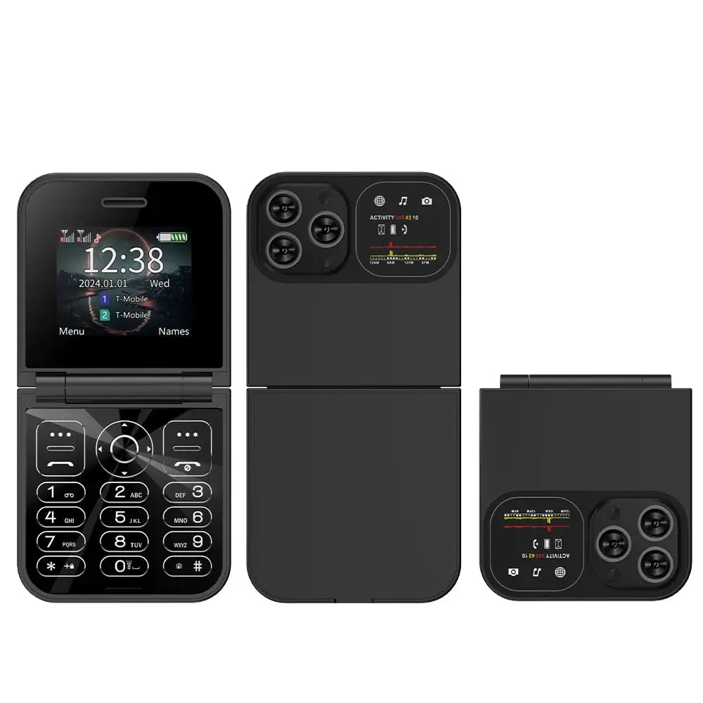SERVO Classic Small Flip Mobile Phone 2G Dual SIM Card ryshop